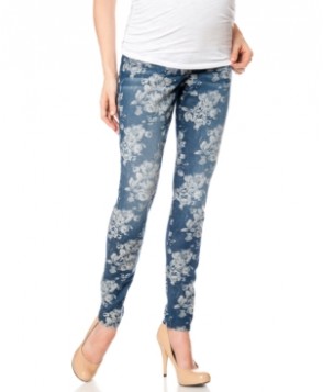 A Pea In The Pod Maternity Skinny Jeans, Floral-Print Wash
