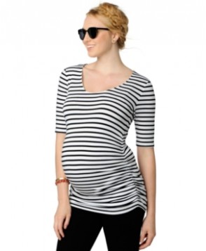 A Pea in the Pod Maternity Elbow-Sleeve Striped Top