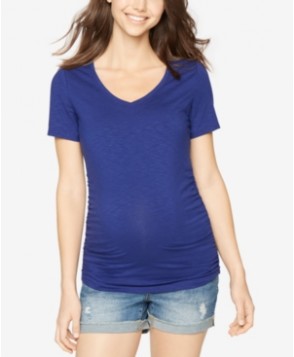 A Pea In The Pod Maternity Ruched V-Neck Tee