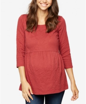 A Pea In The Pod Maternity Jacquard Babydoll Top