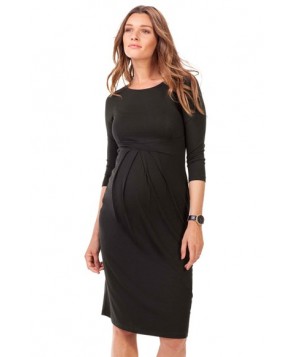 Drak Grey Isabella Oliver for A Pea in The Pod Materniy Jersey Ruched Maternity  Top (Gently Used - Size 1) - Motherhood Closet - Maternity Consignment