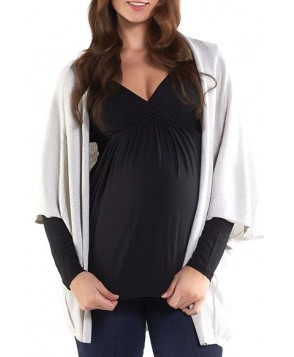 Tart Maternity 'Harlyn' Cotton & Cashmere Maternity Wrap Cardigan, /Large - Grey