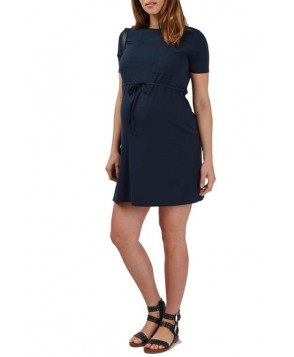 Topshop Waist Tie Maternity T-Shirt Dress- Blue