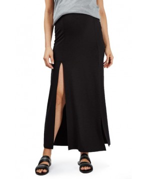 Topshop Split Maternity Maxi Skirt - Black