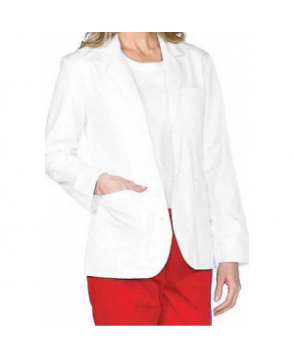 Meta Ladies 8 inch Consultation lab coat - White 