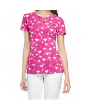 HeartSoul Love You Forever print scrub top ove You Forever 