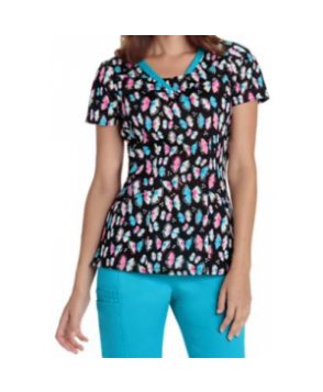 HeartSoul Flight About Now print scrub top - Flight About Now 